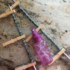 Coil Ribbon on Knitting Needles and Mist with Water for Sport-themed Bow
