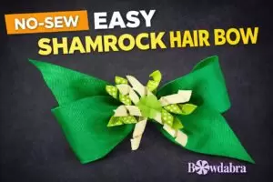 shamrock pinwheel hair bow