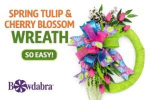 stunning spring wreath bow