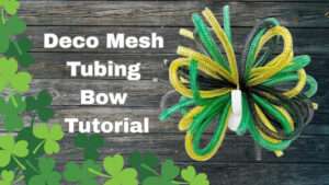 deco mesh tubing bow