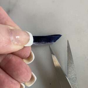 Dovetail Ends of Blue Ribbons