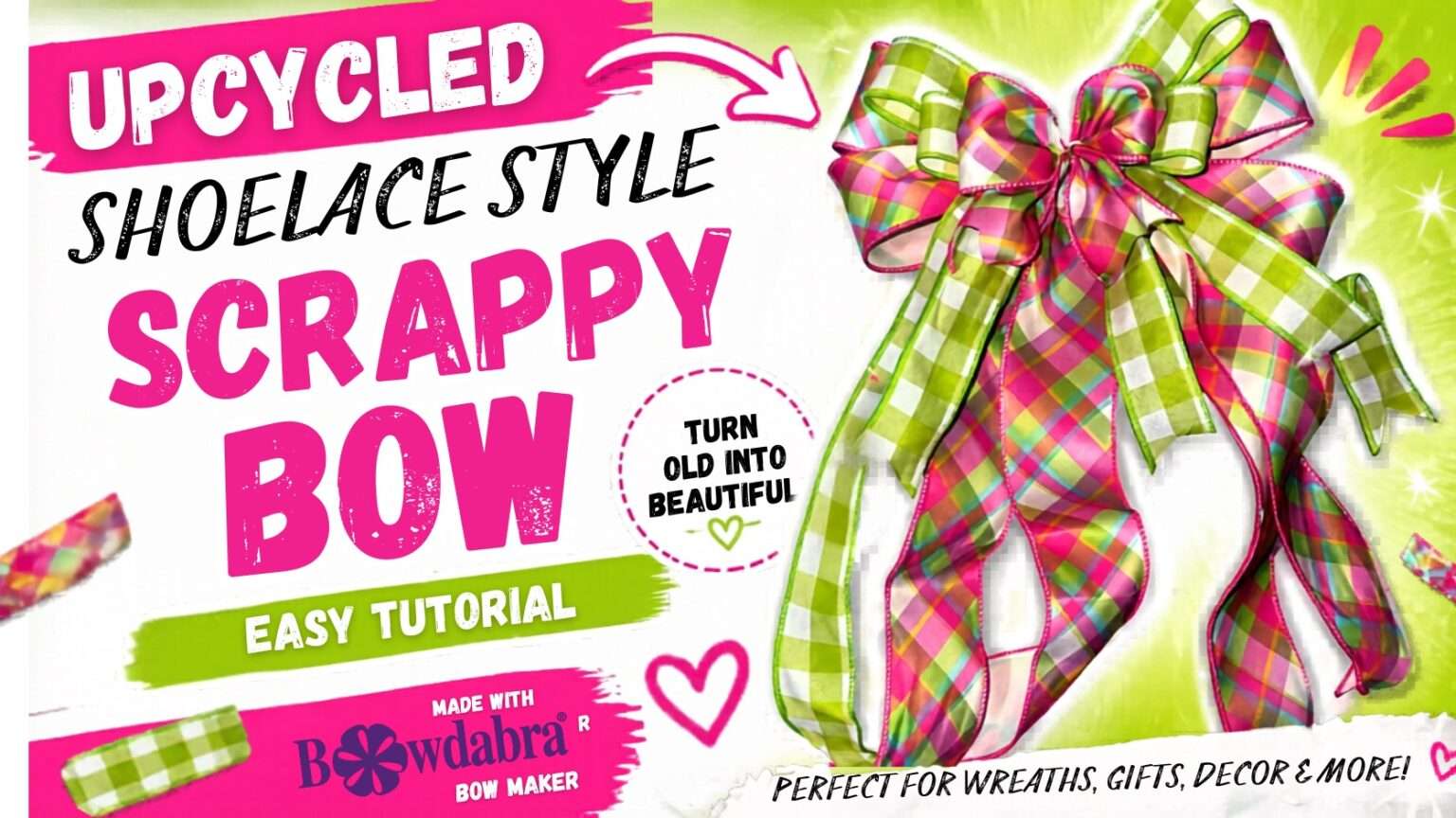 How to make a shoelace style scrappy bow with Bowdabra - Bowdabra
