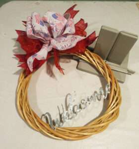 simple patriotic wreath bow 
