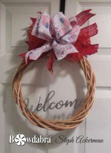 simple patriotic wreath bow 