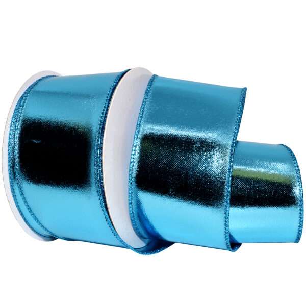 2-1/2" WIRED LAMÉ 10YD Lt. Blue