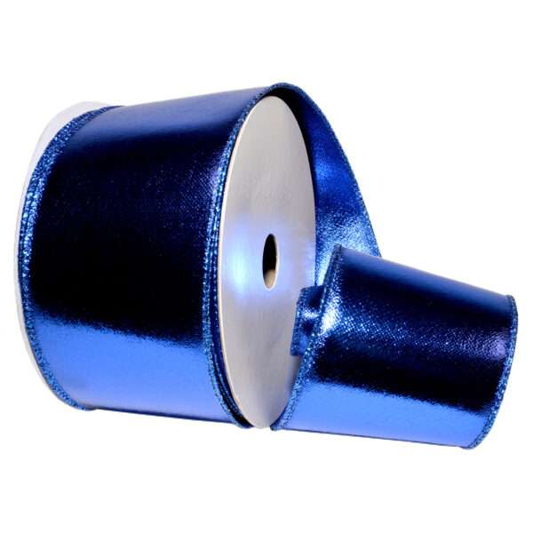 2-1/2" WIRED LAMÉ 10YD Royal Blue