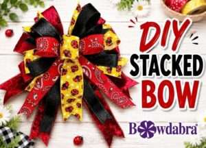 ladybug stacked bow