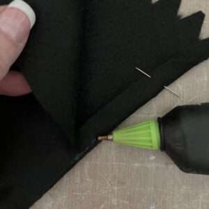 Form Witch Hat Cone by Gluing Flap to Opposite Side