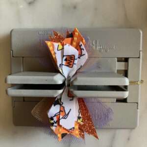 Layer Halloween Ribbons on Top of the Tulle