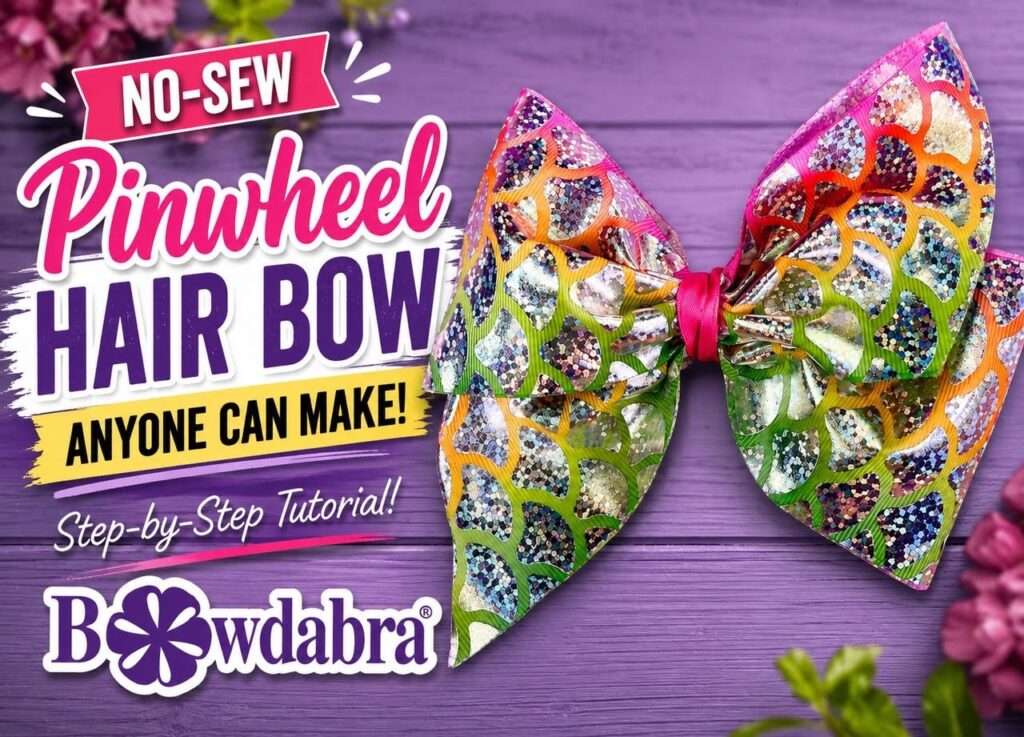 Easy Video DIY – How to make a stunning pinwheel hair bow