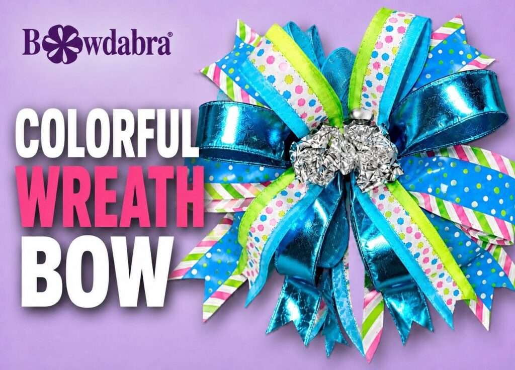 How to make this colorful wreath bow – easy video DIY