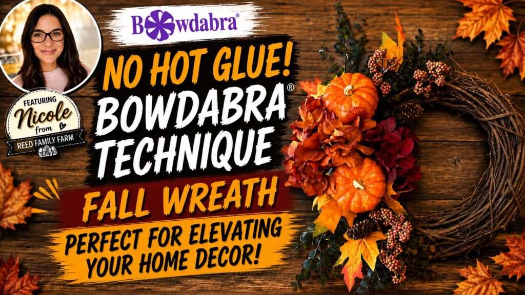 Video how to – No hot glue needed to make a fantastic fall wreath