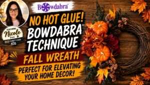Video how to – No hot glue needed to make a fantastic fall wreath