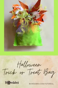 Make the Perfect No-Sew Trick or Treat Bag with a Halloween Bow