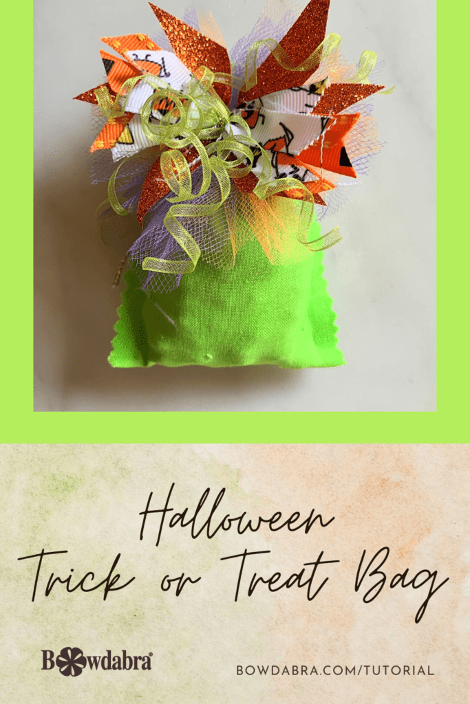 Make the Perfect No-Sew Trick or Treat Bag with a Halloween Bow