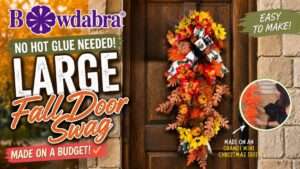 Video DIY – How to make an inexpensive autumn door swag