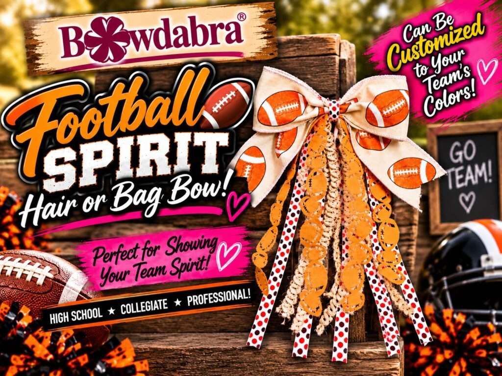 Video DIY – how to make this quick and easy football spirit bow