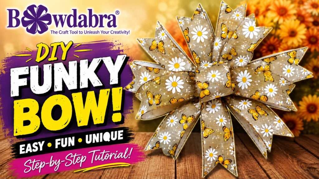 Video DIY – How to make a beautiful butterfly funky bow