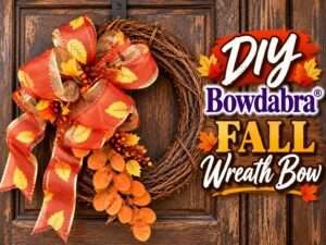 Video DIY –  learn how to make a double ribbon wreath bow