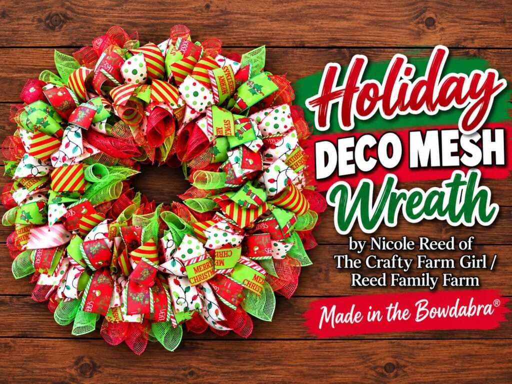 Video DIY – how to make a fantastic holiday deco mesh wreath