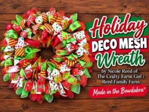 Video DIY – how to make a fantastic holiday deco mesh wreath