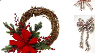 DIY Christmas Wreath and Bows