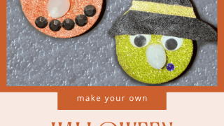 Witch and Jack-o-Lantern Halloween Tealight Magnets