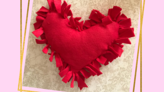 Valentine Heart No Sew Pillow