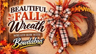 beautiful fall wreath plaid