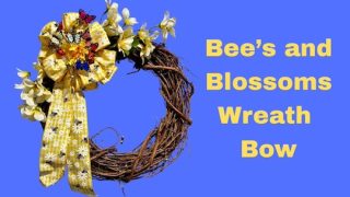 bees and blossoms wreath bow